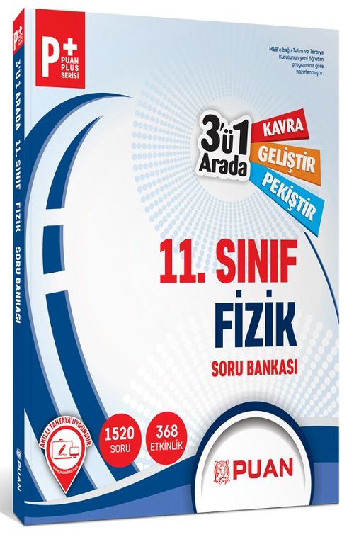 Puan 11. Sınıf Fizik 3 ü 1 Arada Soru Bankası Puan Yayınları