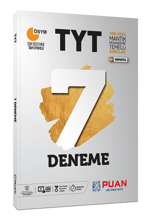 Puan YKS TYT 7 Deneme Video Çözümlü Puan Yayınları