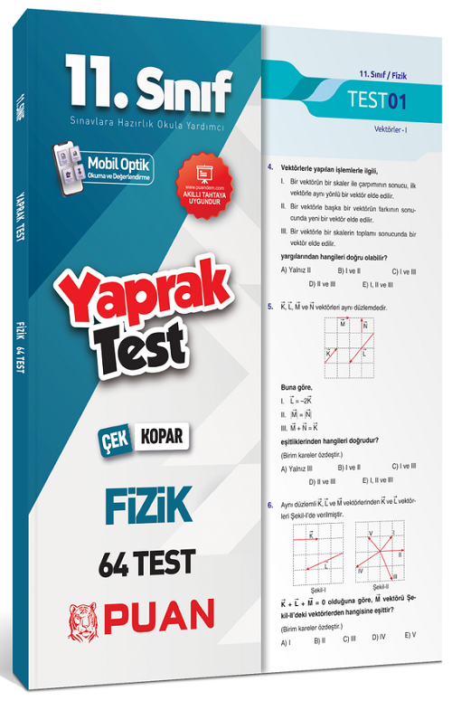 Puan 11. Sınıf Fizik Çek Kopar 64 Yaprak Test Puan Yayınları