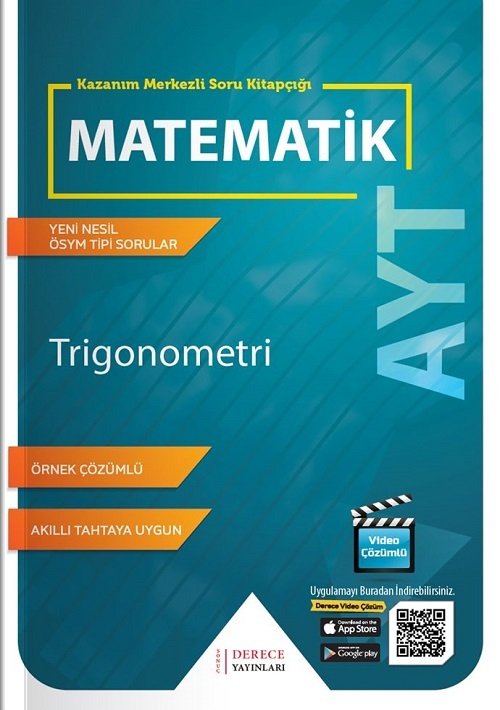 Derece YKS AYT Matematik Trigonometri Kazanım Merkezli Soru Kitapçığı Video Çözümlü Derece Yayınları