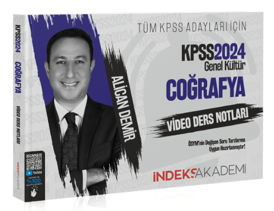 SÜPER FİYAT - İndeks Akademi 2024 KPSS Coğrafya Video Ders Notları - Alican Demir İndeks Akademi Yayıncılık