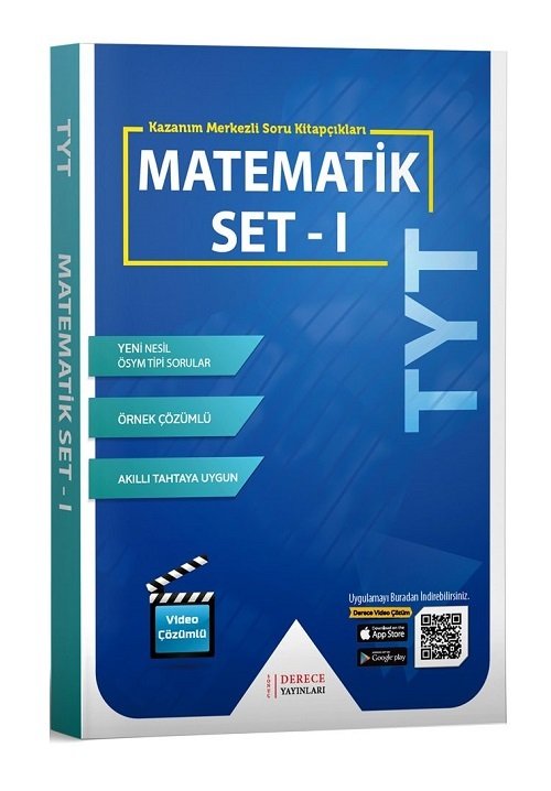 Derece YKS TYT Matematik Set-1 Kazanım Merkezli Soru Bankası Video Çözümlü Derece Yayınları