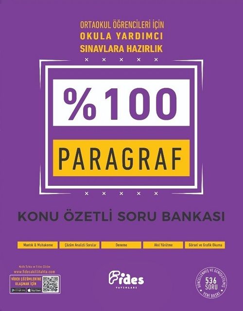 Fides 8. Sınıf %100 Paragraf Soru Bankası Fides Yayınları