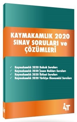 4T Yayınları Kaymakamlık 2020 Sınav Soruları ve Çözümleri 4T Yayınları