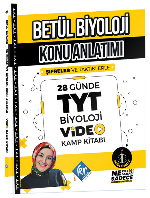 KR Akademi YKS TYT Betül Biyoloji Konu Anlatımı 28 Günde Video Kamp Kitabı KR Akademi Yayınları