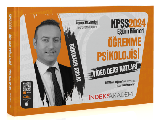 SÜPER FİYAT - İndeks Akademi 2024 KPSS Eğitim Bilimleri Öğrenme Psikolojisi Video Ders Notları - Bünyamin Atalay İndeks Akademi Yayıncılık