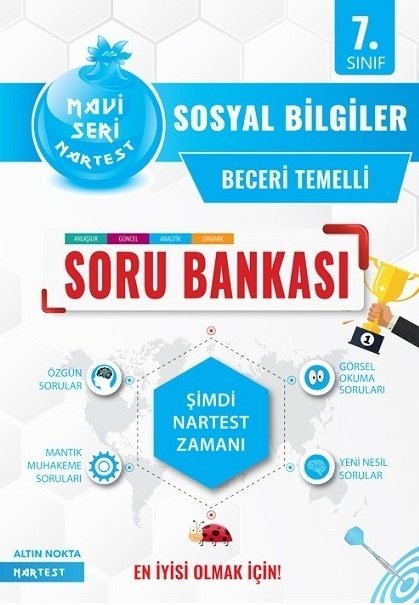 Nartest 7. Sınıf Sosyal Bilgiler Mavi Seri Soru Bankası Nartest Yayınları