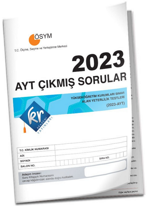 KR Akademi 2023 YKS AYT Tıpkı Basım Çıkmış Sorular KR Akademi Yayınları