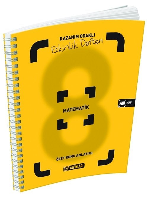 Hız Yayınları 8. Sınıf Matematik Kazanım Odaklı Etkinlik Defteri Hız Yayınları