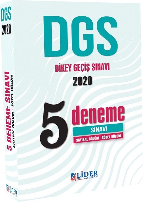 Lider 2020 DGS 5 Deneme Sınavı Lider Yayınları