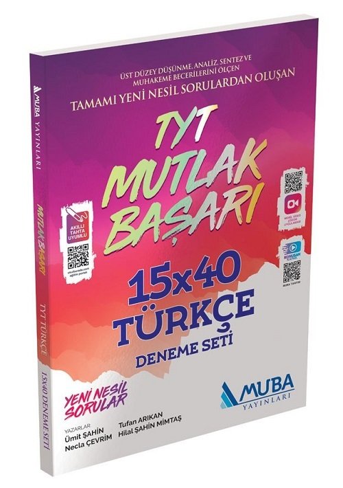 Muba YKS TYT Türkçe Mutlak Başarı 15x40 Deneme Seti Muba Yayınları