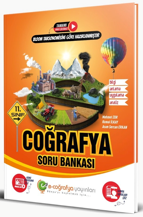 E-Coğrafya 11. Sınıf Coğrafya Soru Bankası Video Çözümlü E-Coğrafya Yayınları