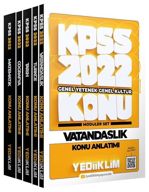 Yediiklim 2022 KPSS Genel Yetenek Genel Kültür Konu Anlatımlı Modüler Set Yediiklim Yayınları