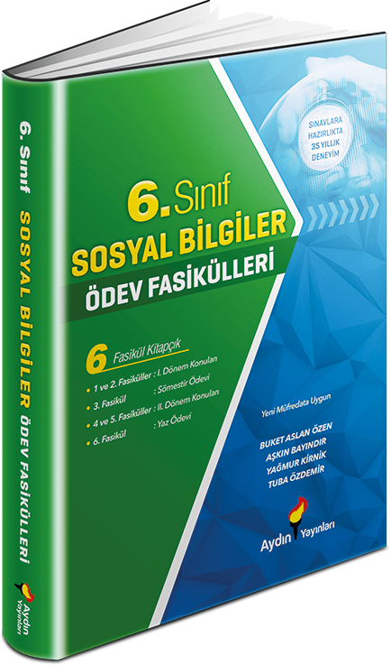 Aydın 6. Sınıf Sosyal Bilgiler Ödev Fasikülleri Aydın Yayınları