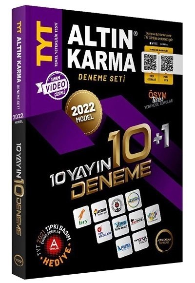 Altın Karma 2022 YKS TYT 10+1 Deneme Seti Altın Karma Yayınları