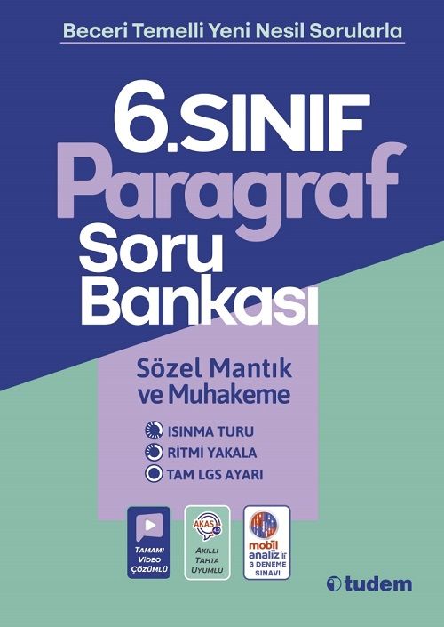 Tudem 6. Sınıf Paragraf Soru Bankası Tudem Yayınları