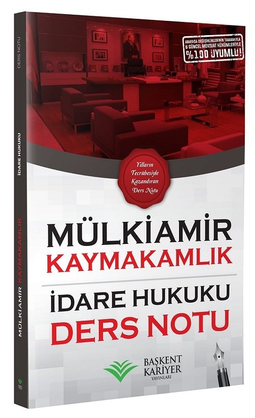 Başkent Kariyer 2021 Kaymakamlık MÜLKİAMİR İdare Hukuku Ders Notu Başkent Kariyer Yayınları