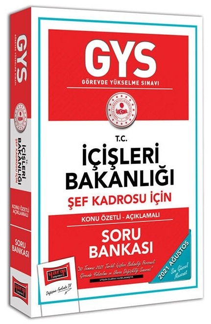 Yargı GYS İçişleri Bakanlığı Şef Kadrosu İçin Konu Anlatımlı Soru Bankası Ağustos 2021 Görevde Yükselme Yargı Yayınları