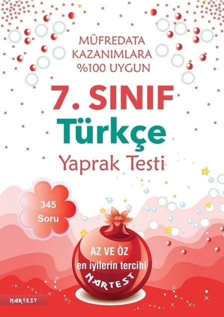 Nartest 7. Sınıf Türkçe Yaprak Test Nartest Yayınları