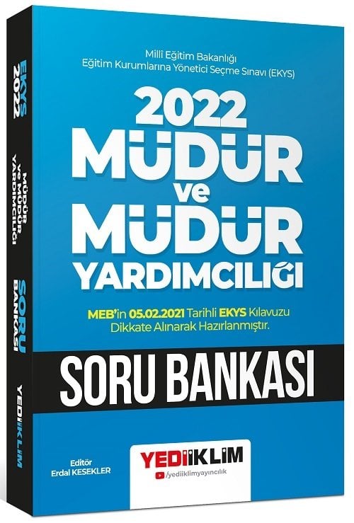 Yediiklim 2022 MEB EKYS Müdür ve Yardımcılığı Soru Bankası Çözümlü - Erdal Kesekler Yediiklim Yayınları