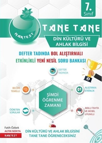 Nartest 7. Sınıf Din Kültürü ve Ahlak Bilgisi Tane Tane Soru Bankası Nartest Yayınları