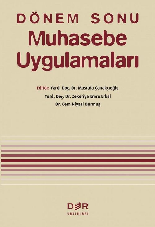 Der Yayınları Dönem Sonu Muhasebe Uygulamaları - Mustafa Çanakçıoğlu Der Yayınları