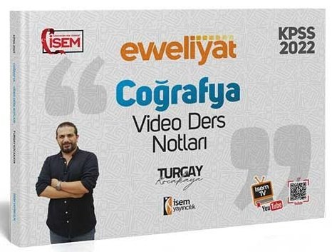 SÜPER FİYAT - İsem 2022 KPSS Coğrafya Evveliyat Video Ders Notları - Turgay Kocakaya İsem Yayınları