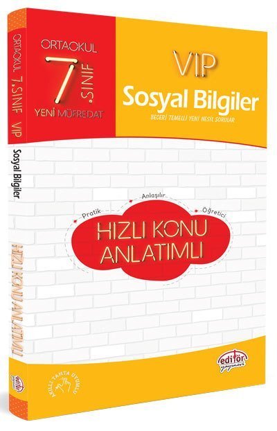 Editör 7. Sınıf VIP Sosyal Bilgiler Hızlı Konu Anlatımlı Editör Yayınları