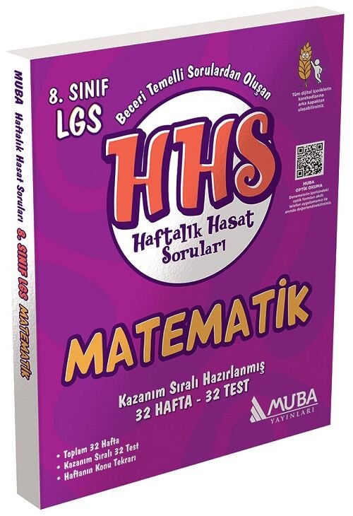 Muba 8. Sınıf LGS Matematik HHS Haftalık Hasat Soruları Muba Yayınları