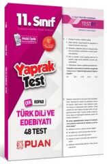 Puan 11. Sınıf Türk Dili ve Edebiyatı Çek Kopar 48 Yaprak Test Puan Yayınları