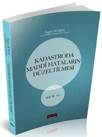 Savaş Kadastroda Maddi Hataların Düzeltilmesi - Özgür Duman Savaş Yayınları