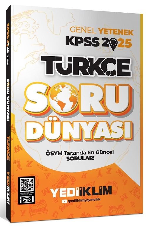 Yediiklim 2025 KPSS Türkçe Soru Dünyası Soru Bankası Yediiklim Yayınları