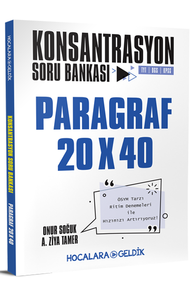 SÜPER FİYAT - Hocalara Geldik YKS TYT DGS KPSS Paragraf Konsantrasyon Soru Bankası Hocalara Geldik Yayınları