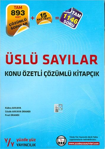 Yüzde Yüz Üslü Sayılar Konu Özetli Çözümlü Kitapçık Yüzde Yüz Yayınları