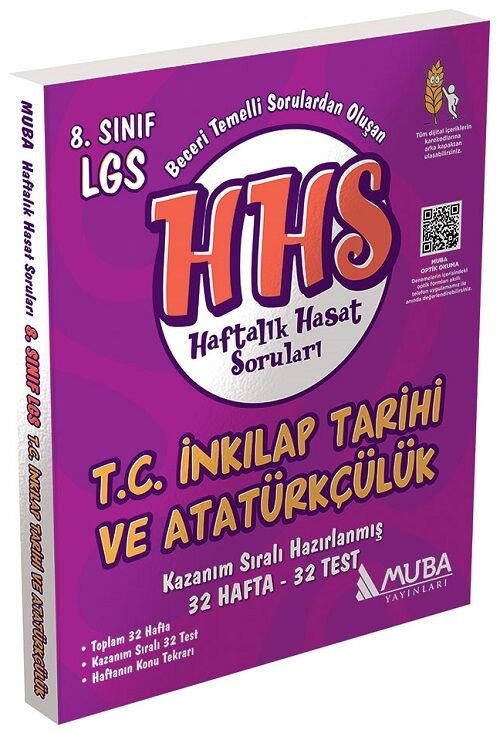 Muba 8. Sınıf LGS TC İnkılap Tarihi ve Atatürkçülük HHS Haftalık Hasat Soruları Muba Yayınları