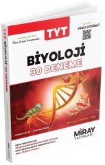 Miray YKS TYT Biyoloji 30 Deneme Video Çözümlü Miray Yayınları