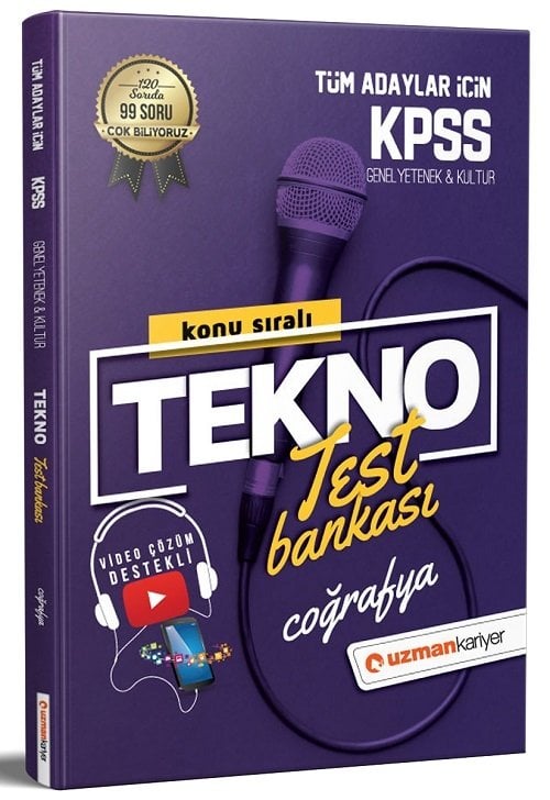 SÜPER FİYAT - Uzman Kariyer KPSS Coğrafya Tekno Test Bankası Yaprak Test Uzman Kariyer Yayınları