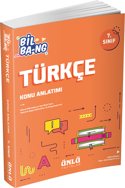 Ünlü 7. Sınıf Türkçe Bil Bang Konu Anlatımlı Ünlü Yayınları