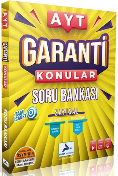 Paraf YKS AYT Sayısal Garanti Konular Soru Bankası Paraf Yayınları