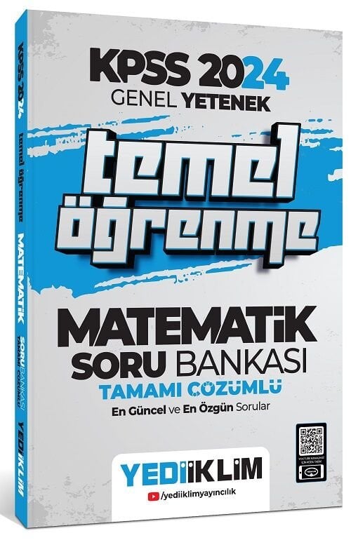 Yediiklim 2024 KPSS Matematik Temel Öğrenme Soru Bankası Çözümlü Yediiklim Yayınları