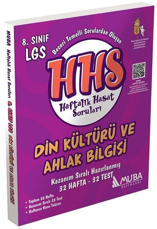 Muba 8. Sınıf LGS Din Kültürü ve Ahlak Bilgisi HHS Haftalık Hasat Soruları Muba Yayınları