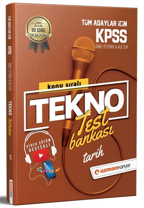 SÜPER FİYAT - Uzman Kariyer KPSS Tarih Tekno Test Bankası Yaprak Test Uzman Kariyer Yayınları