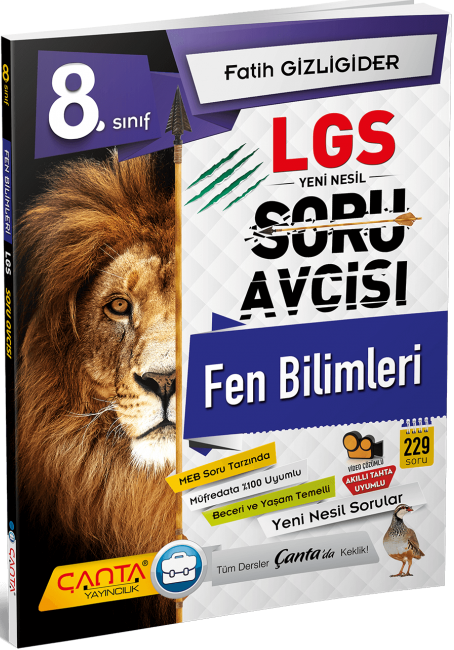 Çanta 8. Sınıf LGS Fen Bilimleri Soru Avcısı Soru Bankası Video Çözümlü Çanta Yayınları