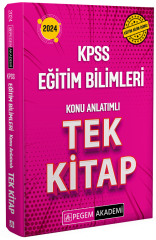 SÜPER FİYAT - Pegem 2024 KPSS Eğitim Bilimleri Konu Anlatımlı Tek Kitap Pegem Akademi Yayınları