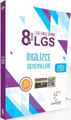 Karekök 8. Sınıf LGS İngilizce 20 Deneme Sınavı Karekök Yayınları