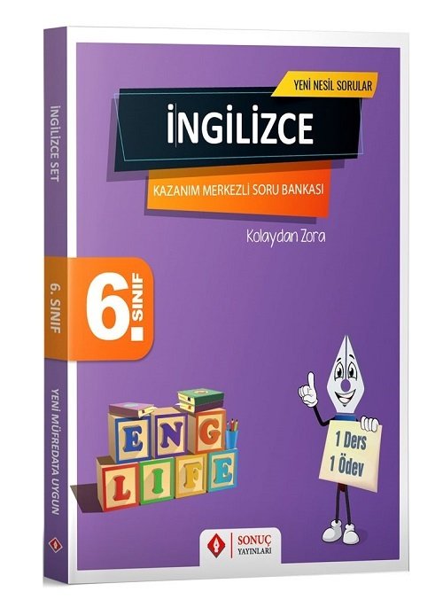 SÜPER FİYAT - Sonuç 6. Sınıf İngilizce Set Kazanım Merkezli Soru Bankası Seti Sonuç Yayınları