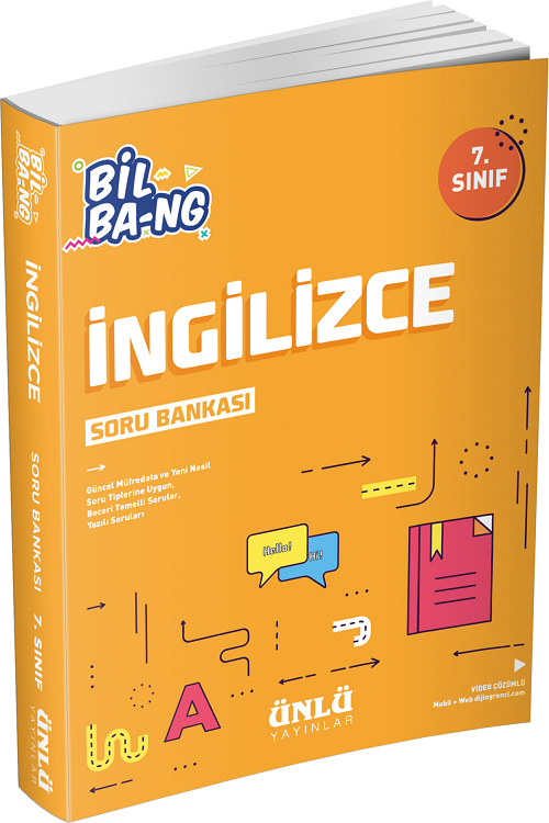 Ünlü 7. Sınıf İngilizce Bil Bang Soru Bankası Ünlü Yayınları