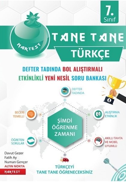 Nartest 7. Sınıf Türkçe Tane Tane Soru Bankası Nartest Yayınları