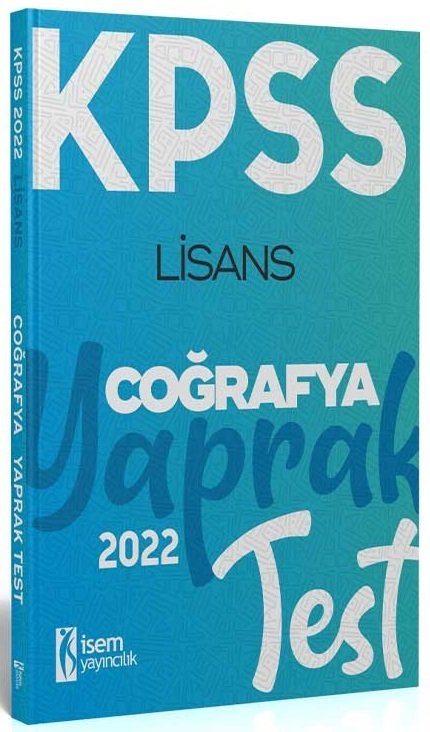 SÜPER FİYAT - İsem 2022 KPSS Coğrafya Yaprak Test İsem Yayınları