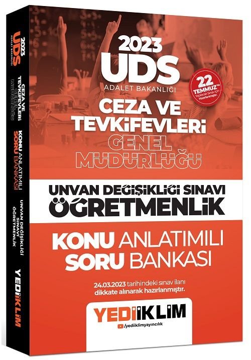 Yediiklim 2023 GYS ÜDS Ceza ve Tevkifevleri Öğretmenlik Konu Anlatımlı Soru Bankası Görevde Yükselme Ünvan Değişikliği Yediiklim Yayınları